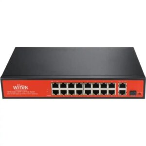 WITEK WI-PMS320GF 16GE+2Combo Ports L2 Managed PoE Switch 16-Port PoE