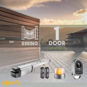 Somfy 1 Swinging Gate Kit with Remote For Parking and Garage Door