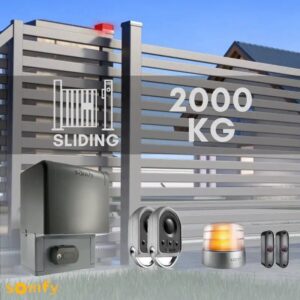 Somfy 2000KG Sliding Gate Motor Kit Automatic Electric Door with Remote