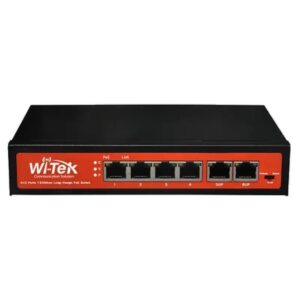 WITEK WI-PS205H 6-port 10/100Mbps economical PoE Switch with 4 PoE Ports