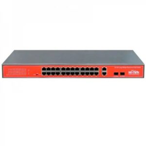 WITEK WI-PS526GV Switch 24 PoE 48V 10/100Mbps+2 ports GIGABIT+2 SFP