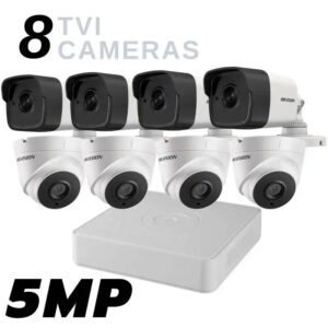 Hikvision 8 TVI SECURITY CAMERAS 5MP Extreme HD Package