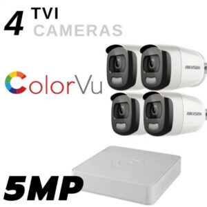 Hikvision Colorvu 4 CAMERAS 5MP Package Including Alarm System